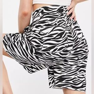 NWT Native Youth High Waist Zebra Print Shorts